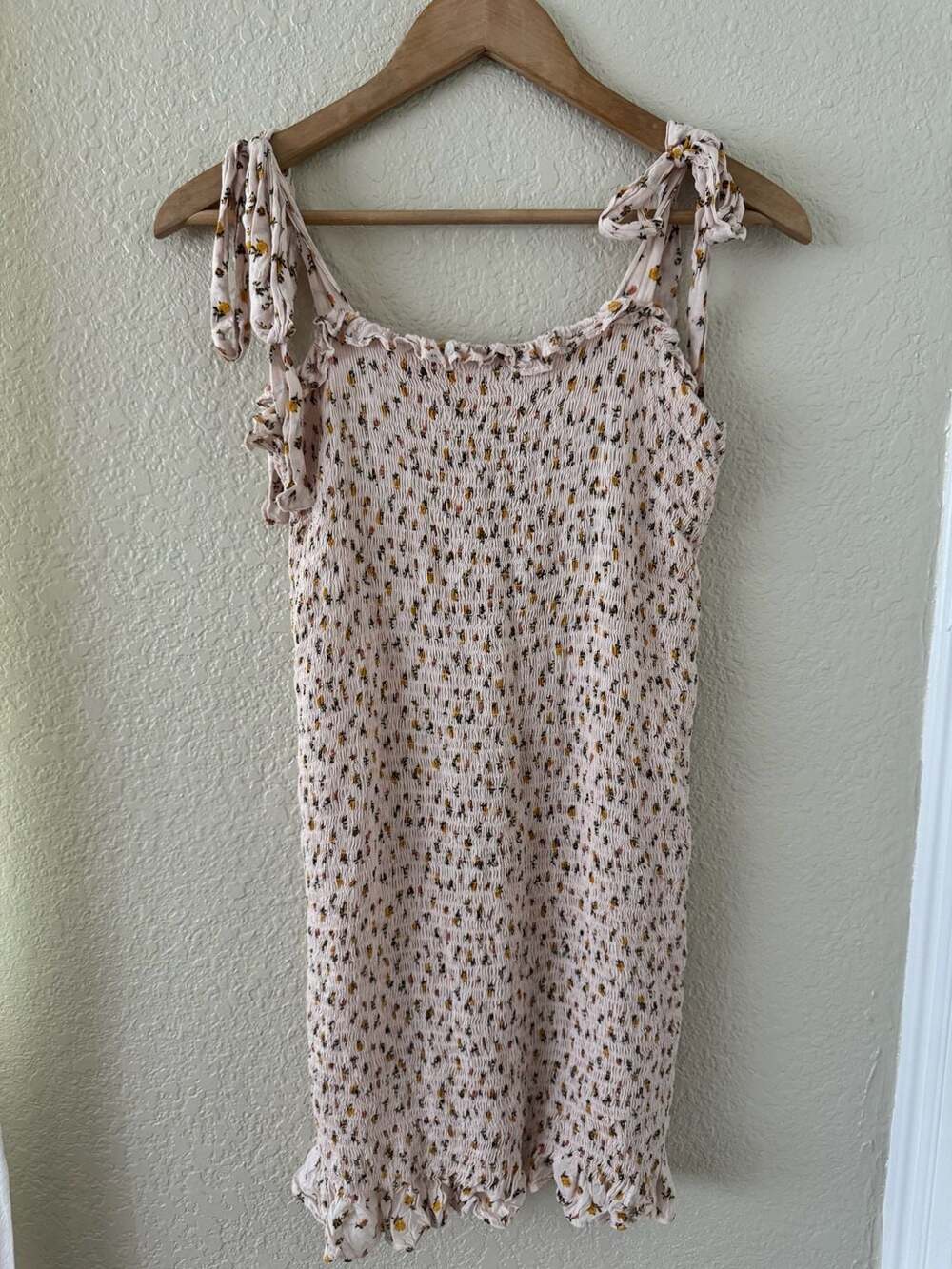 Intimately Free People Bella Smocked Floral Slip Mini Dress